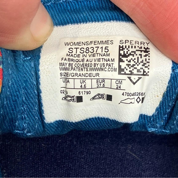 Sperry Crest vibe Liberty print sneakers women’s size 7 multicolor casual preppy - Picture 9 of 9